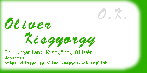 oliver kisgyorgy business card